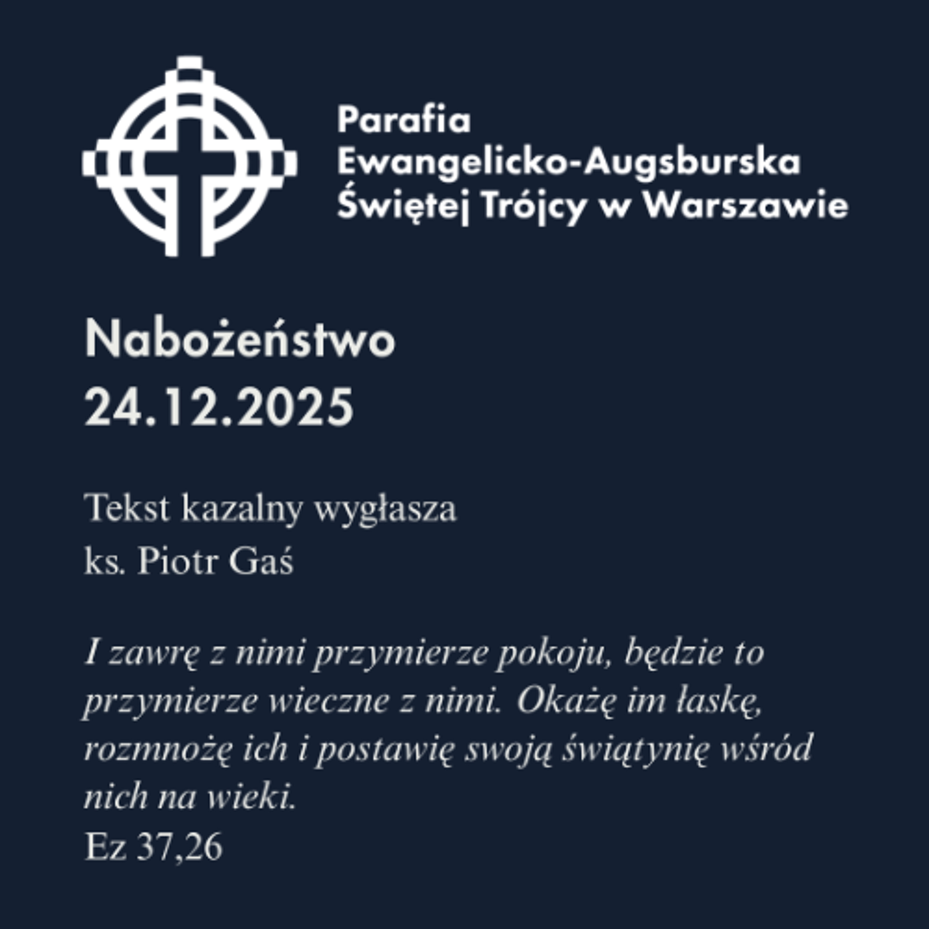 Rozważanie z Nabożeństwa w Wigilię Narodzenia Pańskiego 24 grudnia 2025 episode artwork