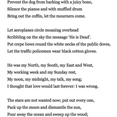 465 Funeral Blues by W H Auden