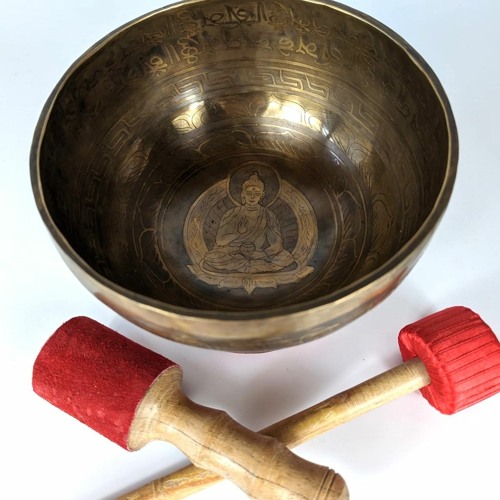 Klangschale Gravur Buddha - 1251 Gr. 20 Cm