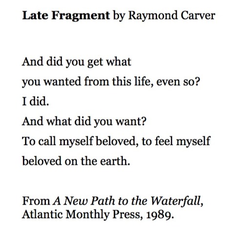 154 Late Fragment by Raymond Carver