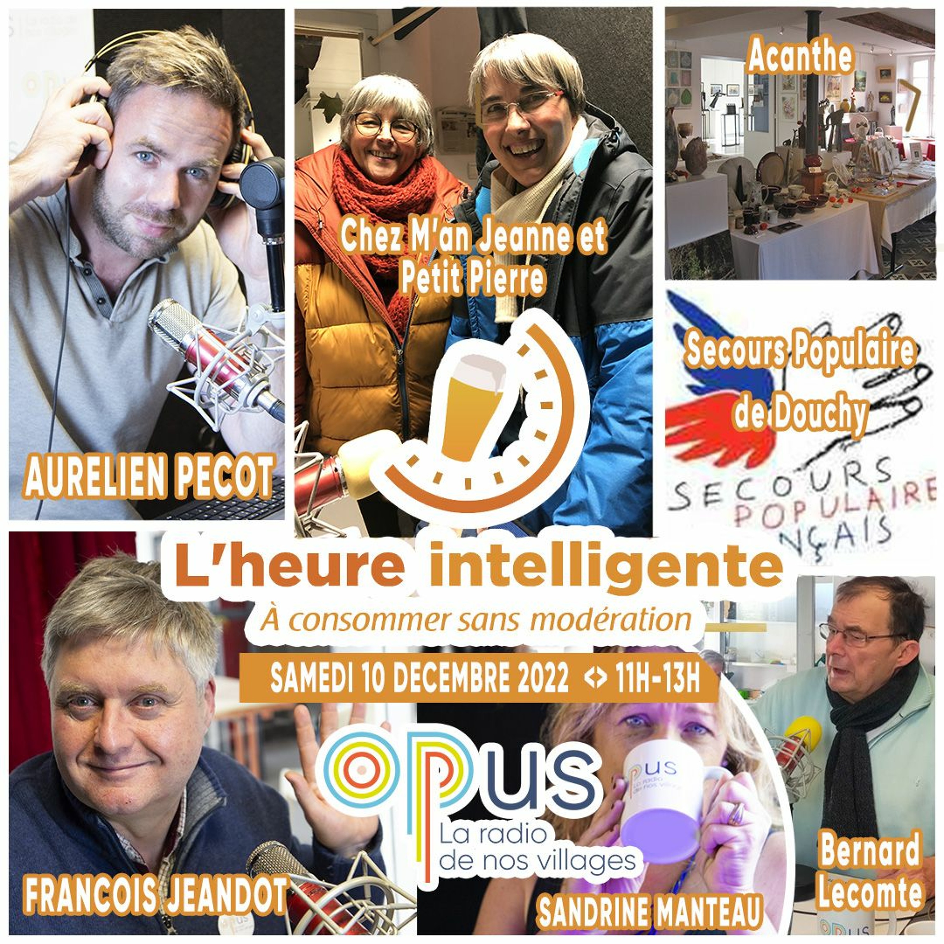 <> L'heure intelligente EM58 <> SAMEDI 10/12/22 <> M'an Jeanne et Petit Pierre, Secours populaire...