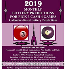 ACCESS EPUB 📔 2019 Monthly Lottery Predictions for Pick 3 Cash 4 Games: Calendar-Bas
