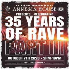 DJ Faydz @ Amnesia House Celebrating 35 Years Of Rave Part III