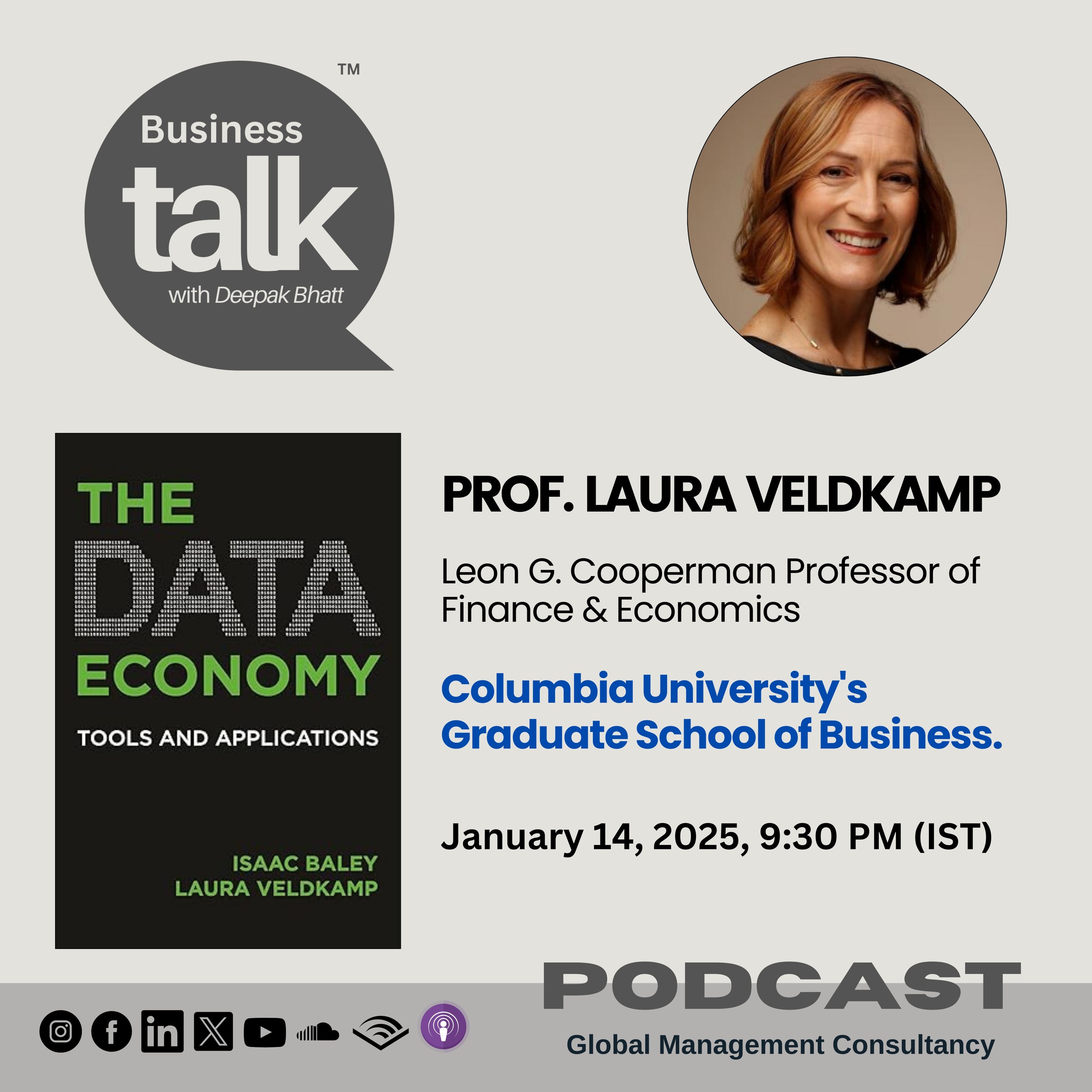 The Future of Data in Economics: Prof. Laura Veldkamp’s Key Insights from 'The Data Economy' episode artwork