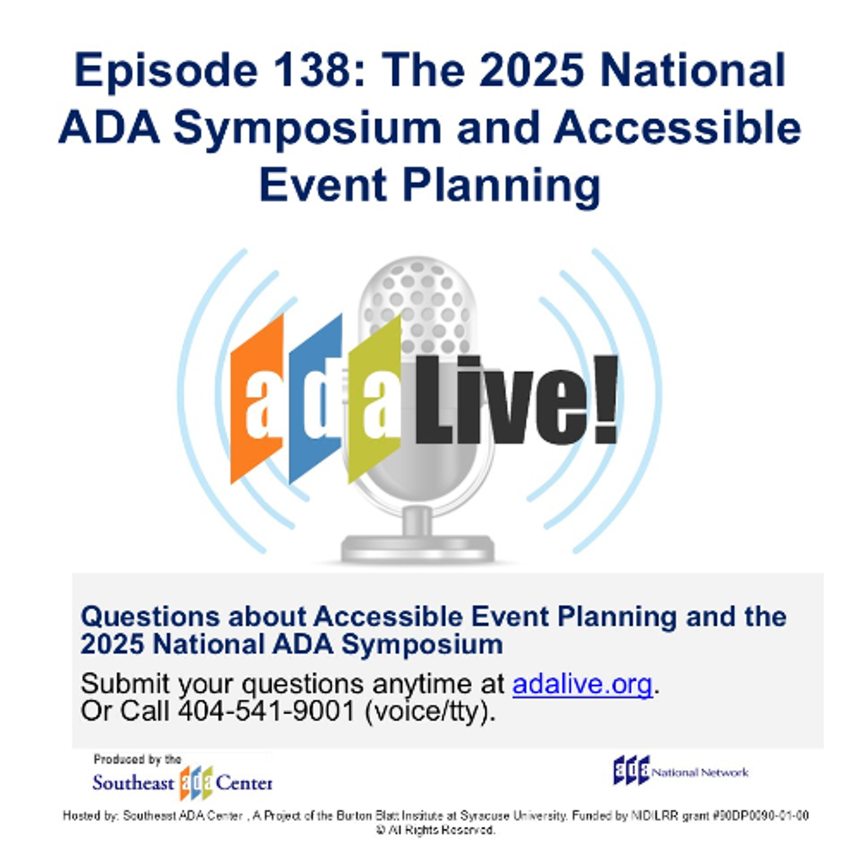 Episode 138: The 2025 National ADA Symposium and Accessible Event Planning episode artwork