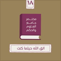 ٢٥- اتق الله حيثما كنت - مختصر جامع العلوم والحكم - الحديث الثامن عشر - شريف علي