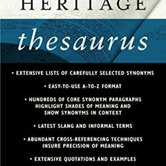 [ACCESS] KINDLE 🗂️ The American Heritage Thesaurus, First Edition by  Houghton Miffl
