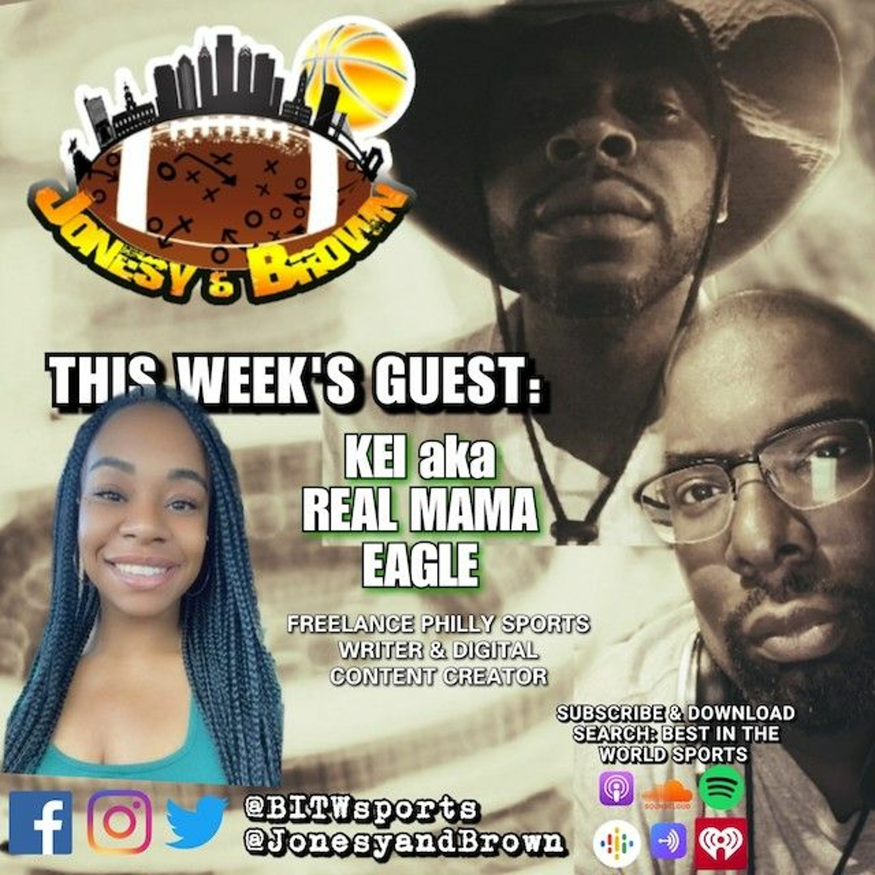 JONESY & BROWN EP. 70 - EAGLES FACE BUCS IN NFC WILD CARD; Guest: Real Mama Eagle episode artwork