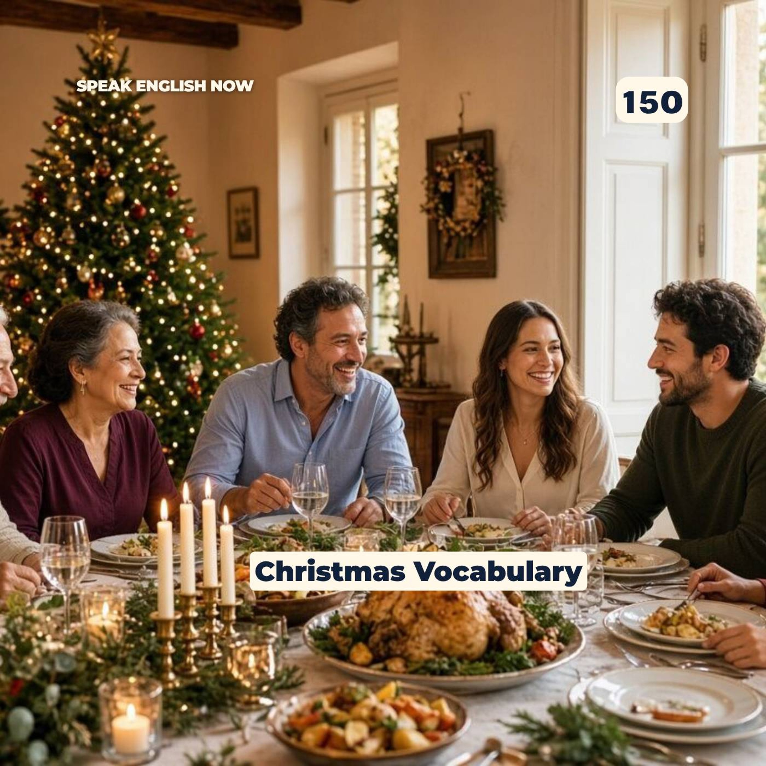 #150 Christmas Holidays Vocabulary episode artwork