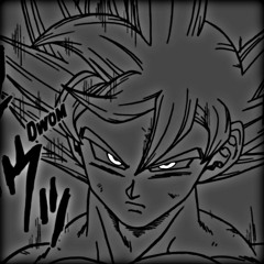 Goku black & white and blurred cool phonk cover art