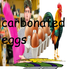 carbonated eggs with slaw cheese
