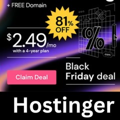 Today Hostinger Black Friday 81% Off + Free Domain!