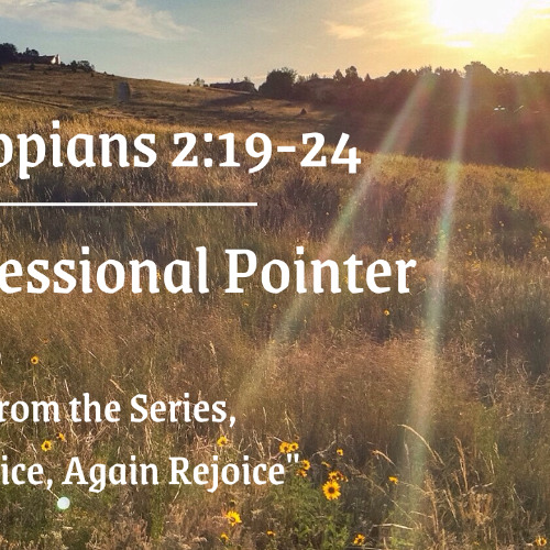 A Professional Pointer Philippians 2:19-24 June 1, 2025