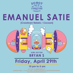 Bryan S Warm Up For Emanuel Satie At Do Not Sit On The Furniture