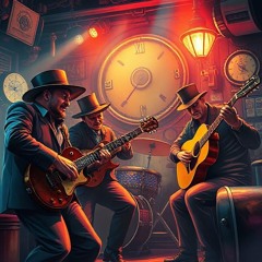 Bar Guitar And A Honky Tonk Crowd