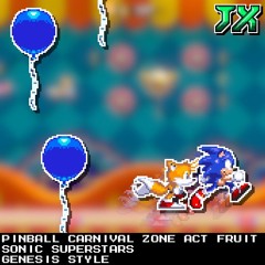[16-Bit;Genesis]Pinball Carnival Zone Act Fruit - Sonic Superstars
