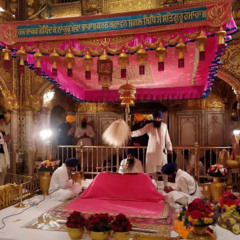 Simran with Bhai Sewa Singh Ji Tarmala