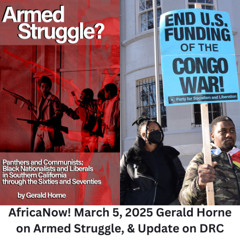 AfricaNow! Mar. 5, 2025 Gerald Horne on Armed Struggle, & Update on the DRC