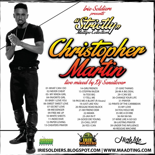 Strictly CHRISTOPHER MARTIN Live Mixtape 2016 - Dj Sensilover (RE-UPLOAD)