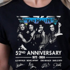 Van Halen 52nd Anniversary Thank You For The Memories Signatures T Shirt