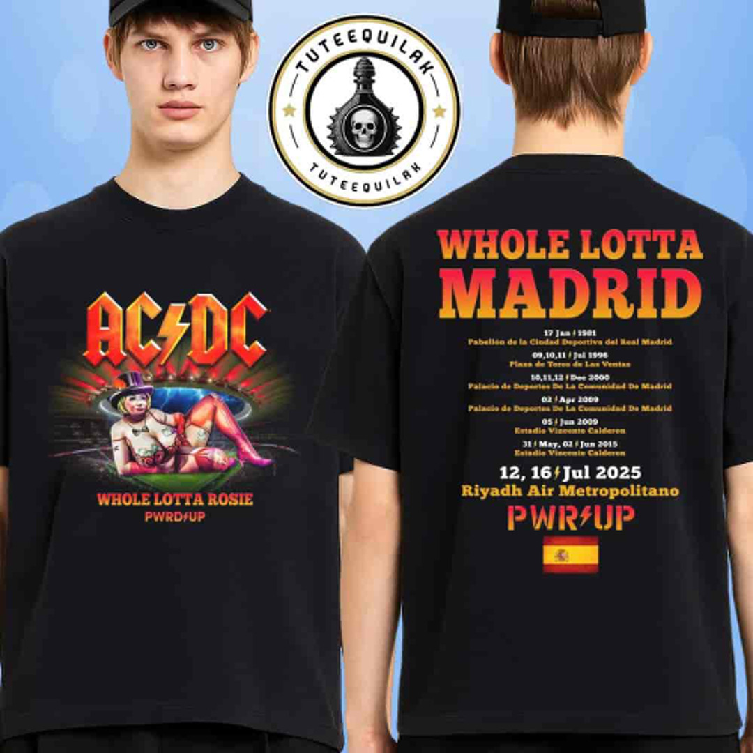 Stream AC/DC Madrid 2025 PWR/UP World Tour Merch Whole Lotta Rosie On ...