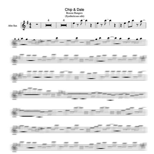 Chip 'n Dale Rescue Rangers - Theme Song (Syntheticsax Saxophone Version) Backing Track for Sax