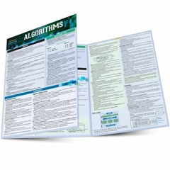 [GET] PDF 🗃️ Algorithms: a QuickStudy Laminated Reference Guide by  Babak Ahmadi KIN