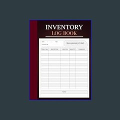 {ebook} ⚡ Inventory Log Book: Simple Inventory Tracker For Small Business And Home, Stock Record O