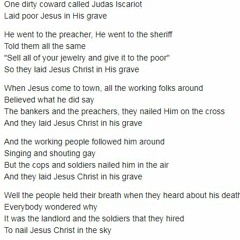 Jesus Christ - theme from Woody Guthrie