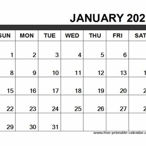 Stream Free January 2023 Calendar with Holidays and Notes - Download Now by  DenreQlanmi | Listen online for free on SoundCloud