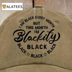 Blackity Black Power Black Woman Print Sun Hat
