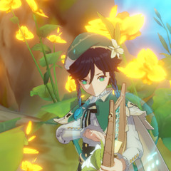 venti playing the lyre ♡´･ᴗ･`♡