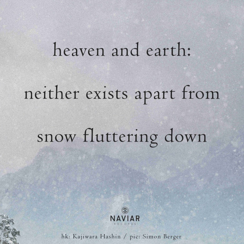 Snow fluttering down (naviarhaiku584)