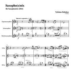 Saxopho(e)nix (2014) for sax trio