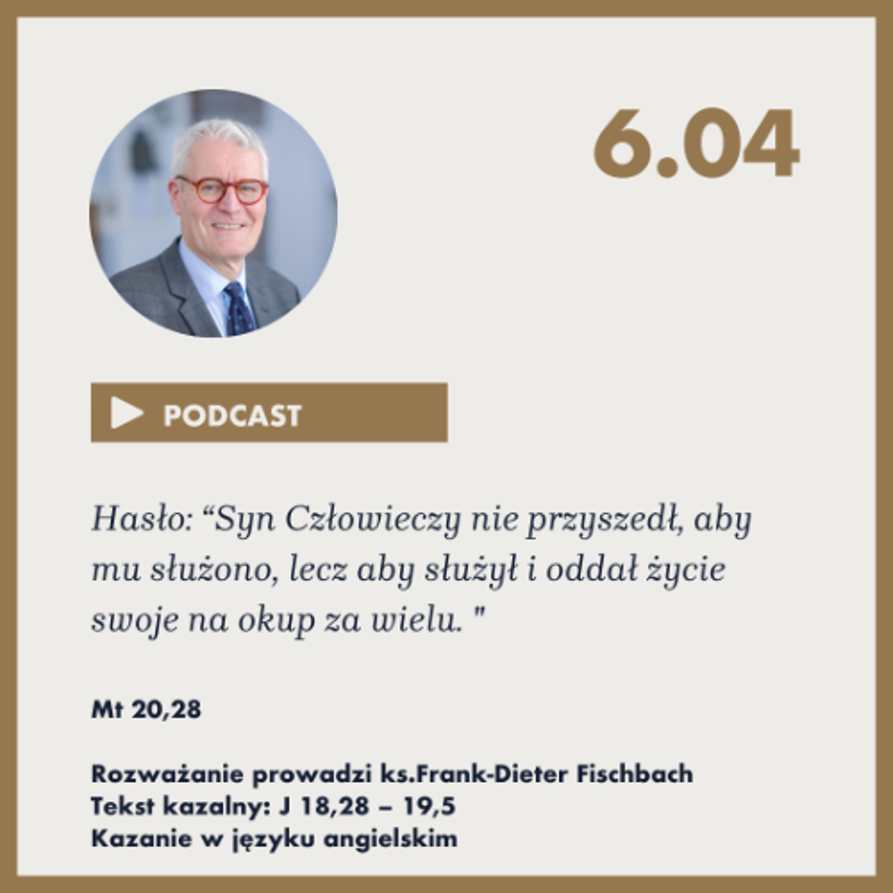 Niedziela ze Słowem, rozważanie z ekumenicznego nabożeństwa Słowa 6 kwietnia 2025 episode artwork