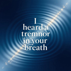 I heard a tremor in your breath,