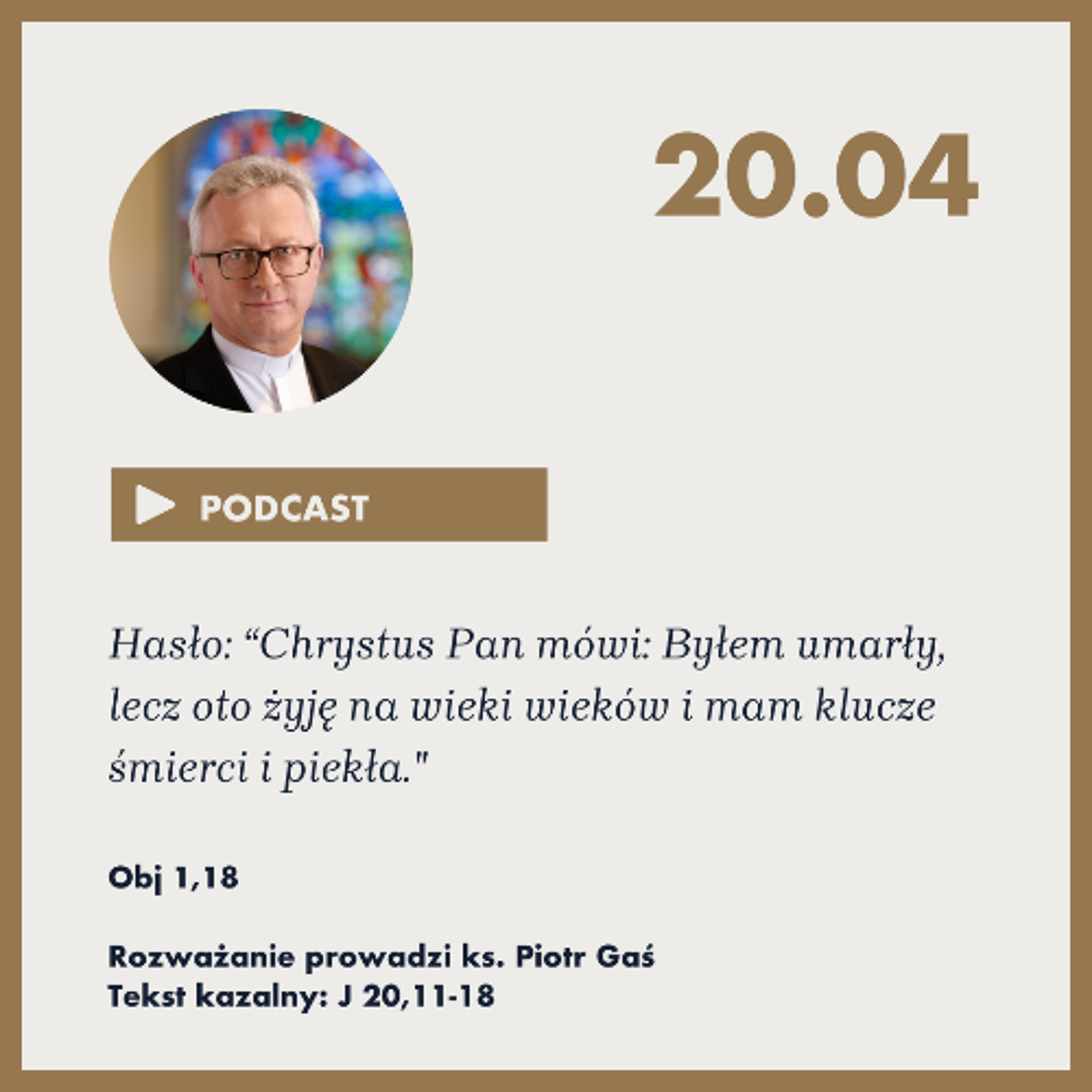 Rozważanie z nabożeństwa w 1. Dzień Święta Zmartwychwstania Pańskiego z  20 kwietnia 2025 episode artwork