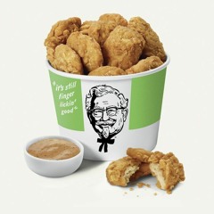 KFC BUCKET WITH THE GRAVY AND THE CHICKEN