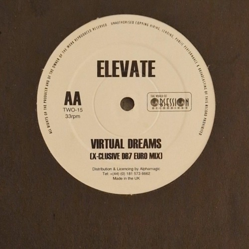 Elevate - Virtual Dreams (DB7 Euro Mix) (HQ Vinyl Audio) (Happy Hardcore)
