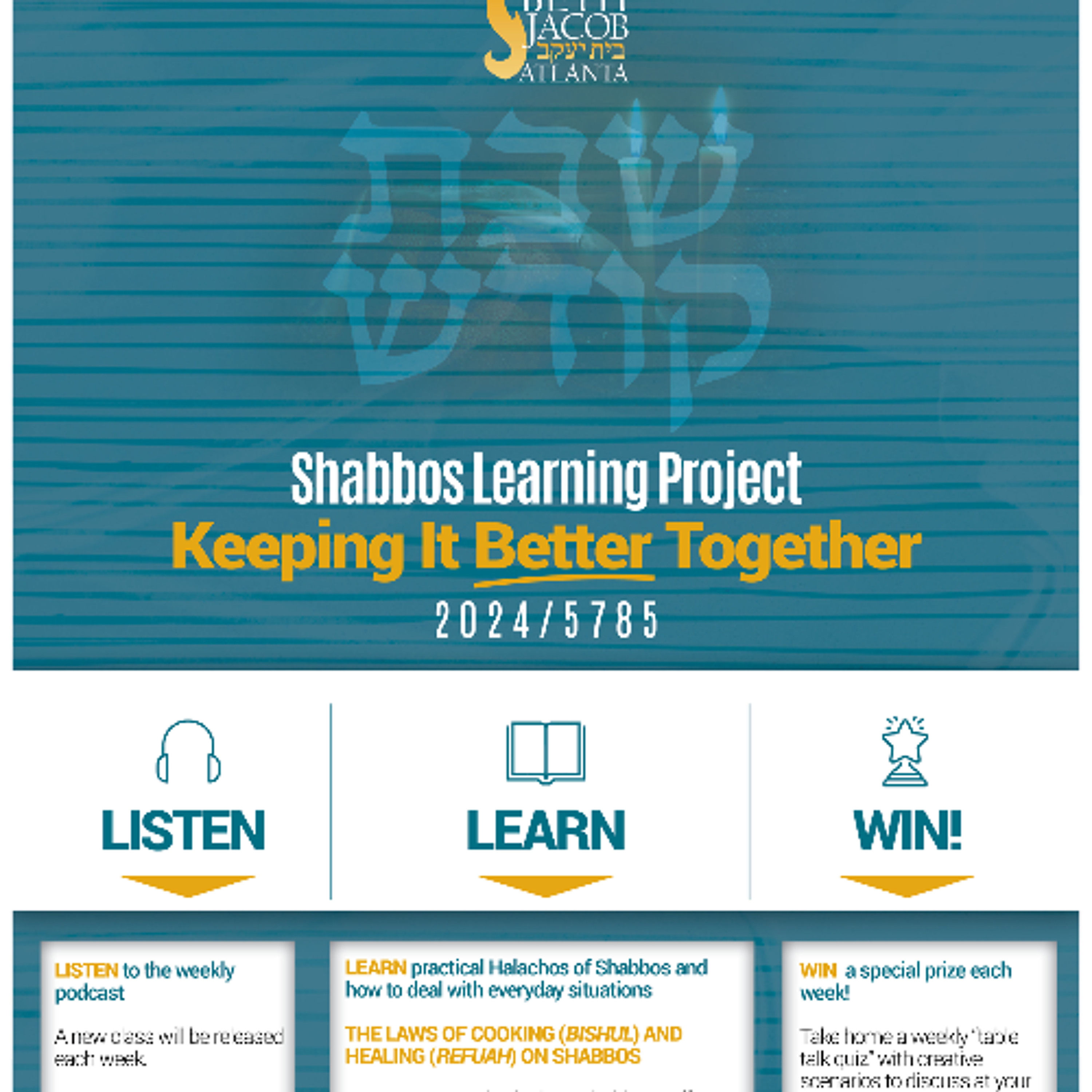 Shabbos Learning Project 2024 (6) Refuah - Halachic Healing on Shabbos II episode artwork