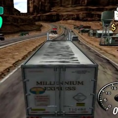 stuck behind an 18 wheeler coasting in the left lane