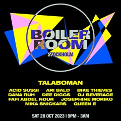 𝔸ℝ𝕀 𝔹𝔸𝕃𝔻 | Boiler Room: Stockholm
