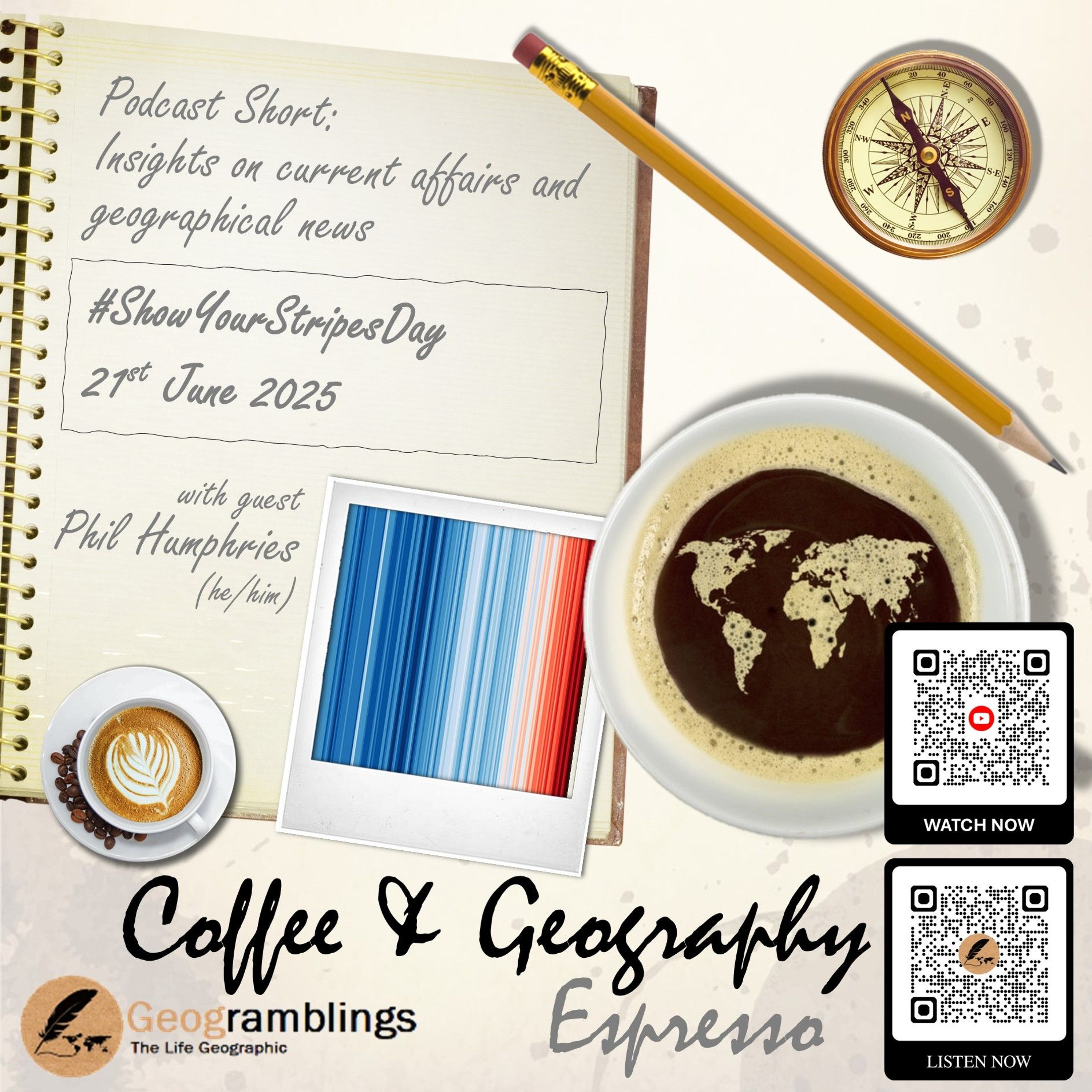 Coffee & Geography Espresso - 9 - #ShowYourStripesDay with Phil Humphries