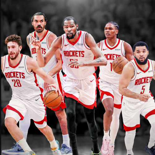Feb 12, 2025; Houston, Texas, USA; Phoenix Suns forward Kevin Durant (35) drives to the net against Houston Rockets guard Jalen Green (4) in the first quarter at Toyota Center. Mandatory Credit: Thomas Shea-Imagn Images