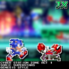 [16 - Bit;Genesis]Cyber Station Zone Act 1 - Sonic Superstars