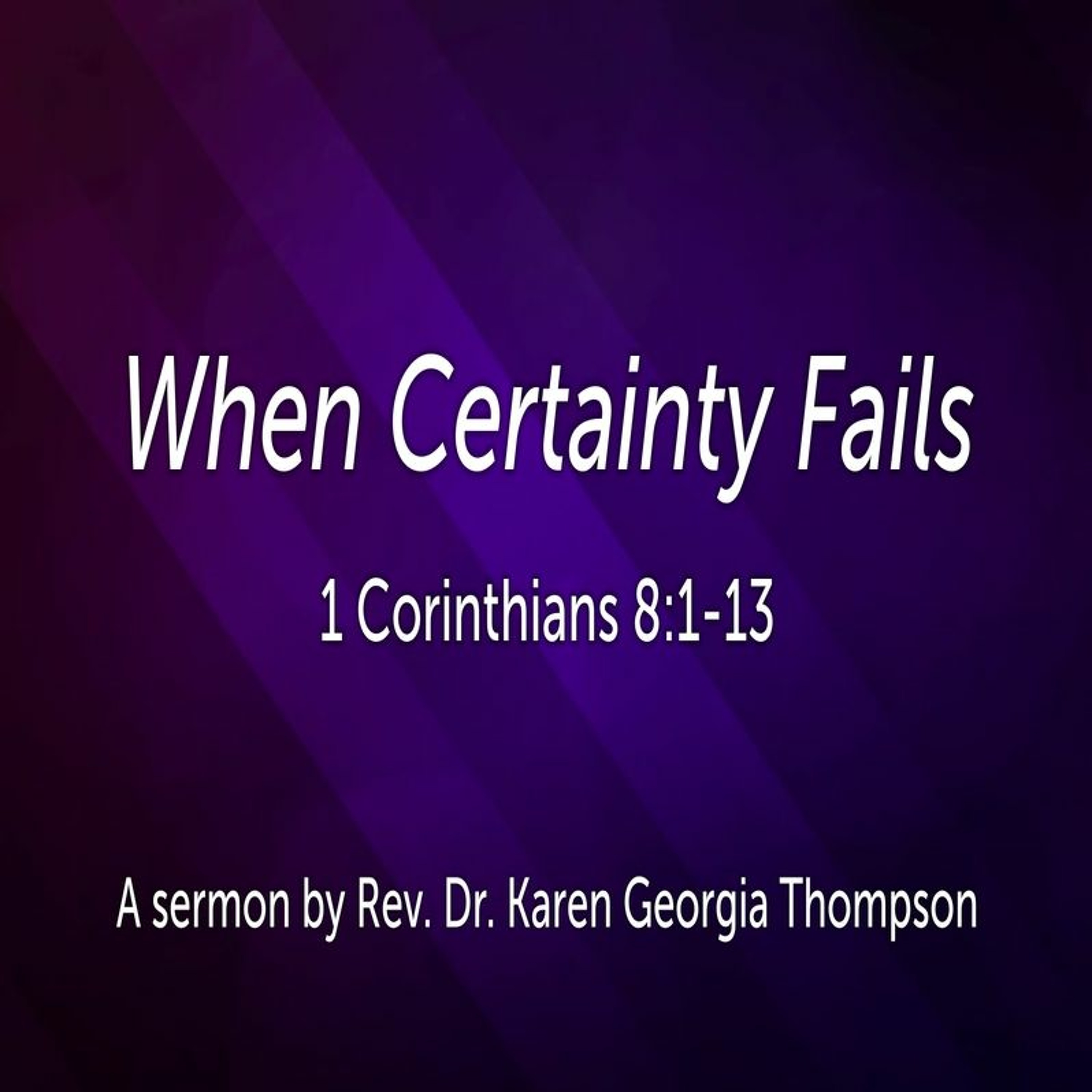 First Community Church -Reverend Dr. Karen Georgia Thompson -Sermon episode artwork