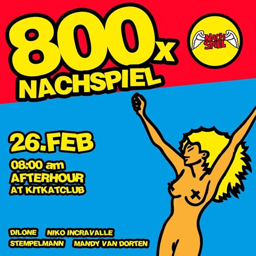 2023-02-26 NACHSPIEL Jubiläum (Kitkat Club) Stempelmann, Mandy van Dorten, Dilone, Niko incravalle