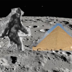 Bigfool SPOTTED on the MOON! AND built the PYRAMID!  REAL
