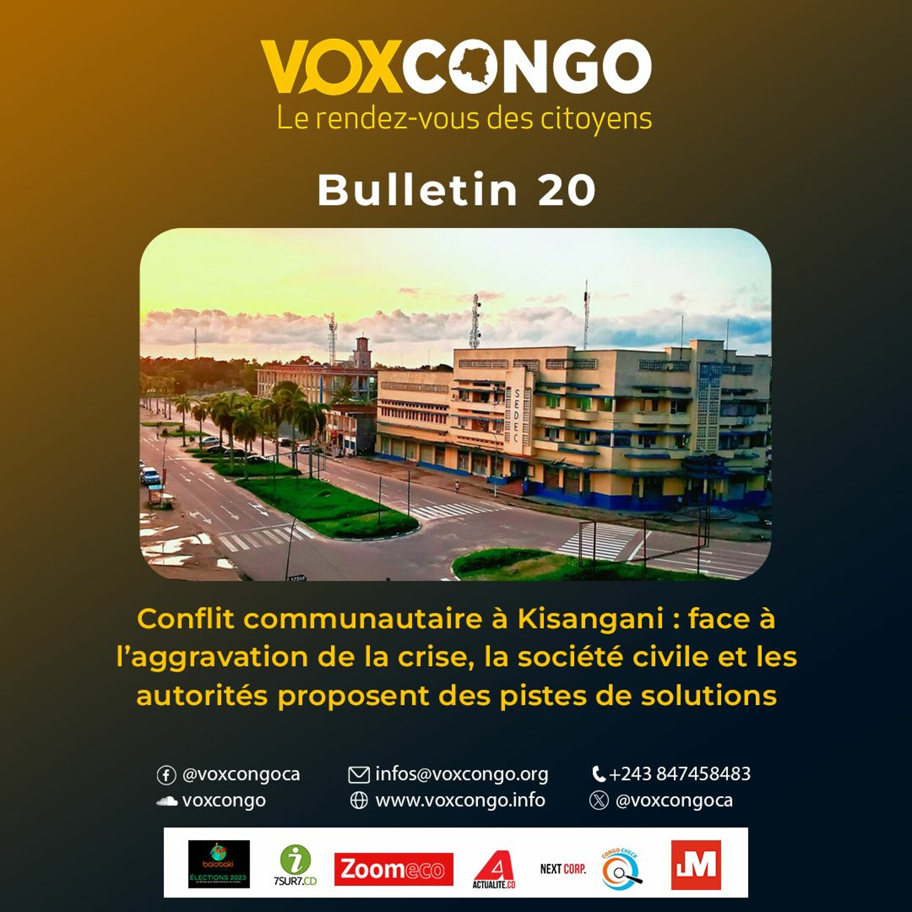 Swahili Kivu Bulletin Voxcongo – Conflit À Kisangani Face À L’aggravation De La Crise