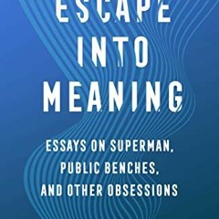 Access EPUB KINDLE PDF EBOOK Escape into Meaning: Essays on Superman, Public Benches, and Other Obse